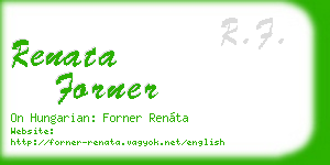 renata forner business card